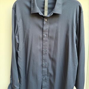 Men's Navy Button-Up Shirt